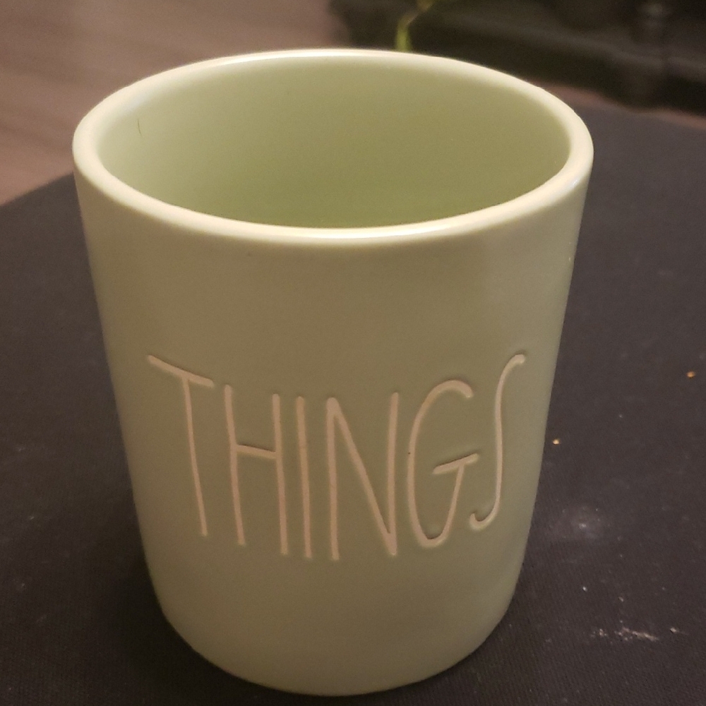 Rae Dunn Magenta Green Ceramic Holder